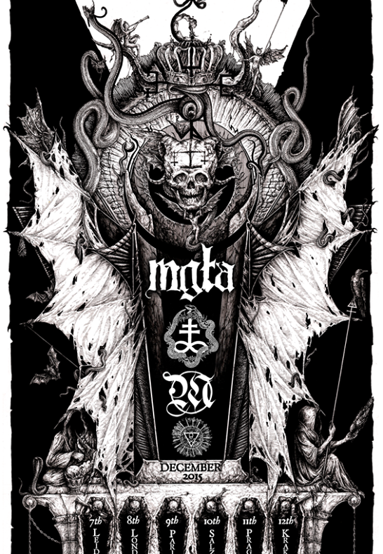 Mgła + Clandestine Blaze + One Tail, One Head + Misþyrming + Kringa @Kraków, Rotunda, PL [12.12.2015]